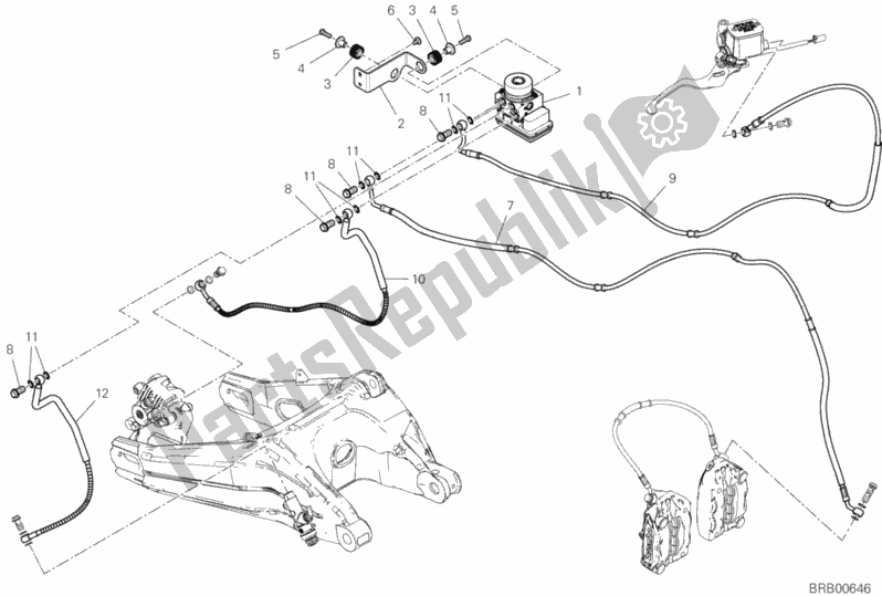 Tutte le parti per il Impianto Frenante Abs del Ducati Scrambler 1100 Special 2019